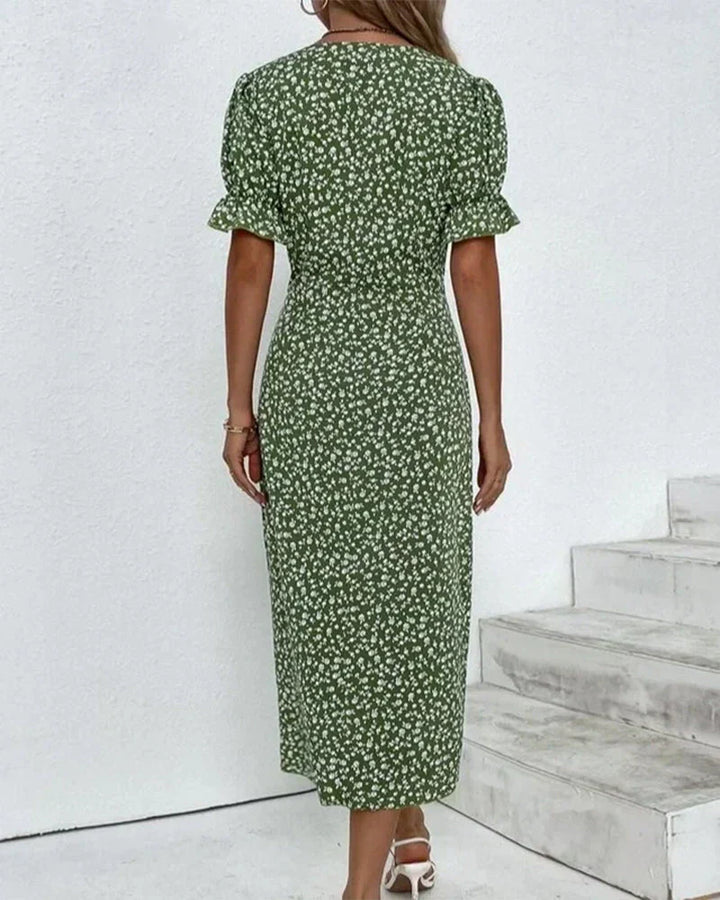 Tine - Robe à Manches Courtes avec Imprimé Floral