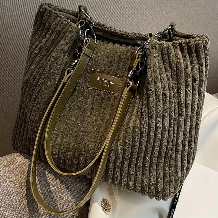 Sac fourre-tout en velours côtelé élégant Noemi®