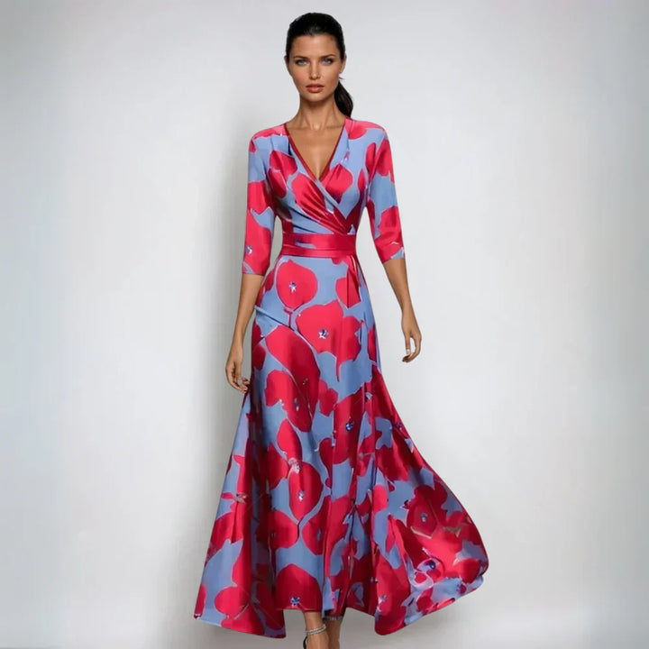 Robe enveloppante florale élégante Emily™