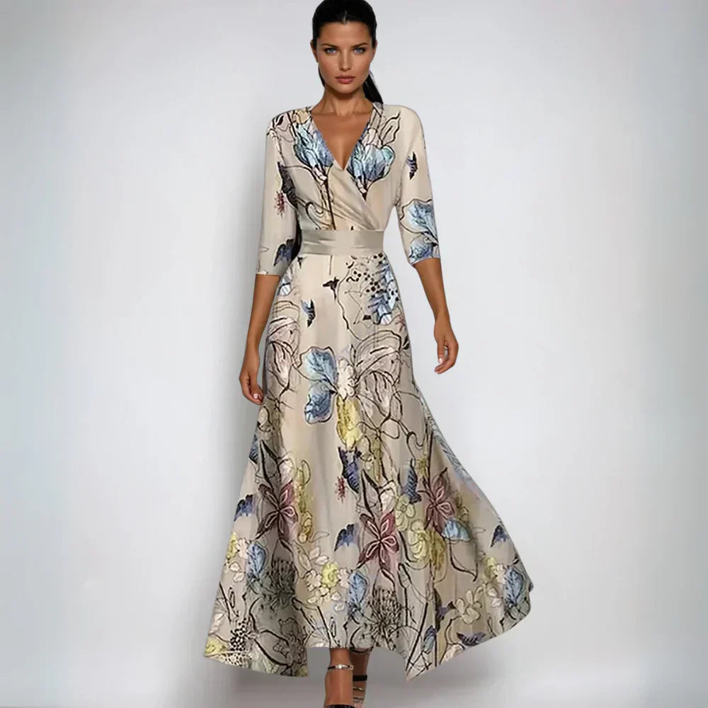 Robe enveloppante florale élégante Emily™