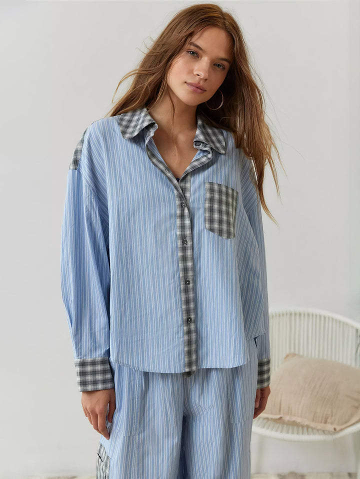 Ava Ensemble Loungewear 2 Pièces Femme – Pyjama à Carreaux