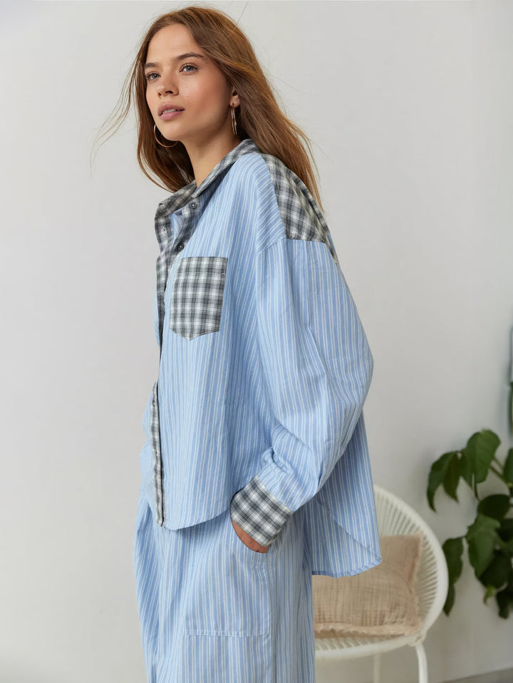 Ava Ensemble Loungewear 2 Pièces Femme – Pyjama à Carreaux