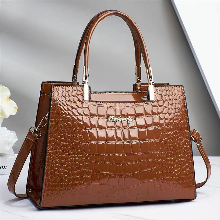 Gabriella® | Sac à main de luxe brillant avec imprimé crocodile