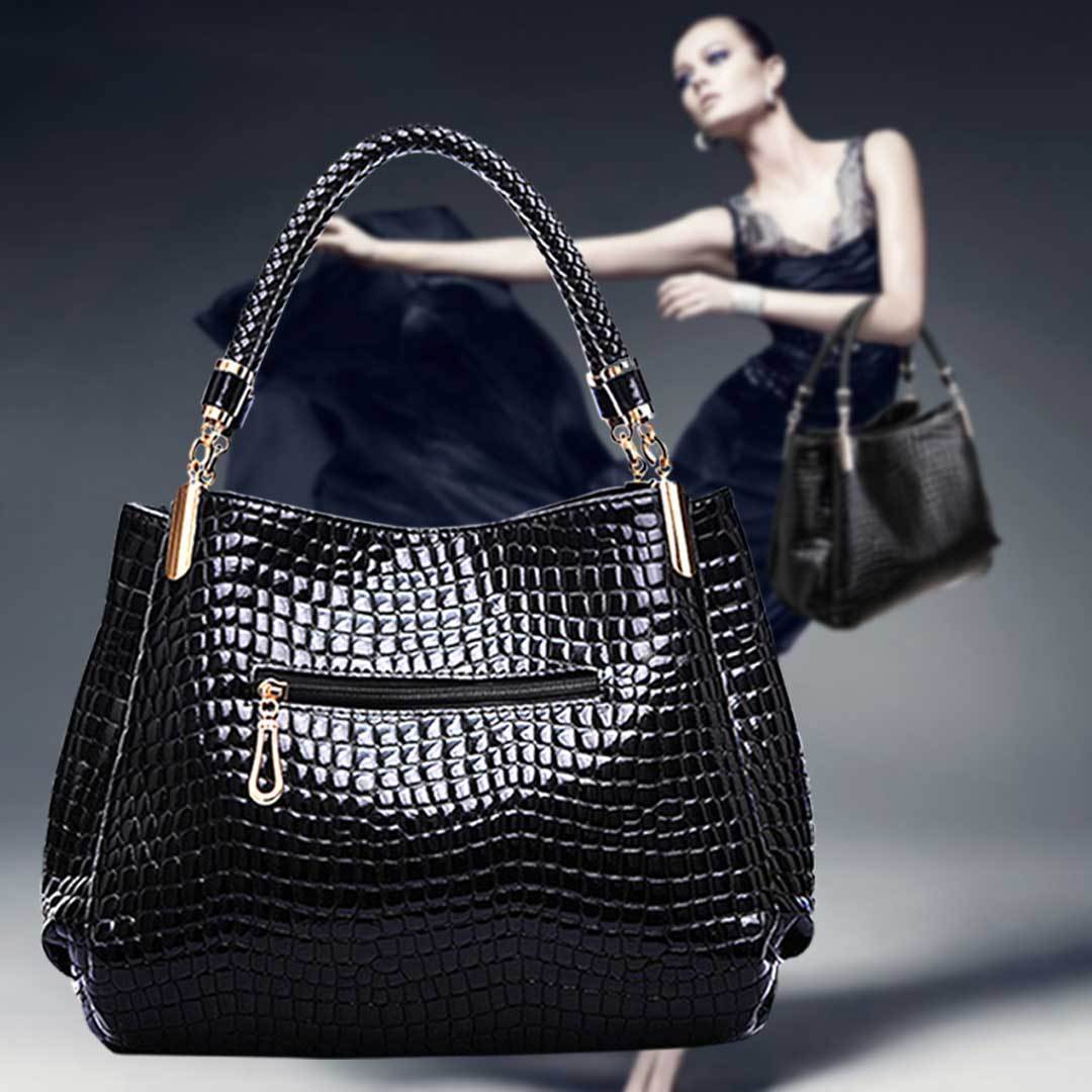 Bellina® | Sac à main élégant et durable avec motif crocodile