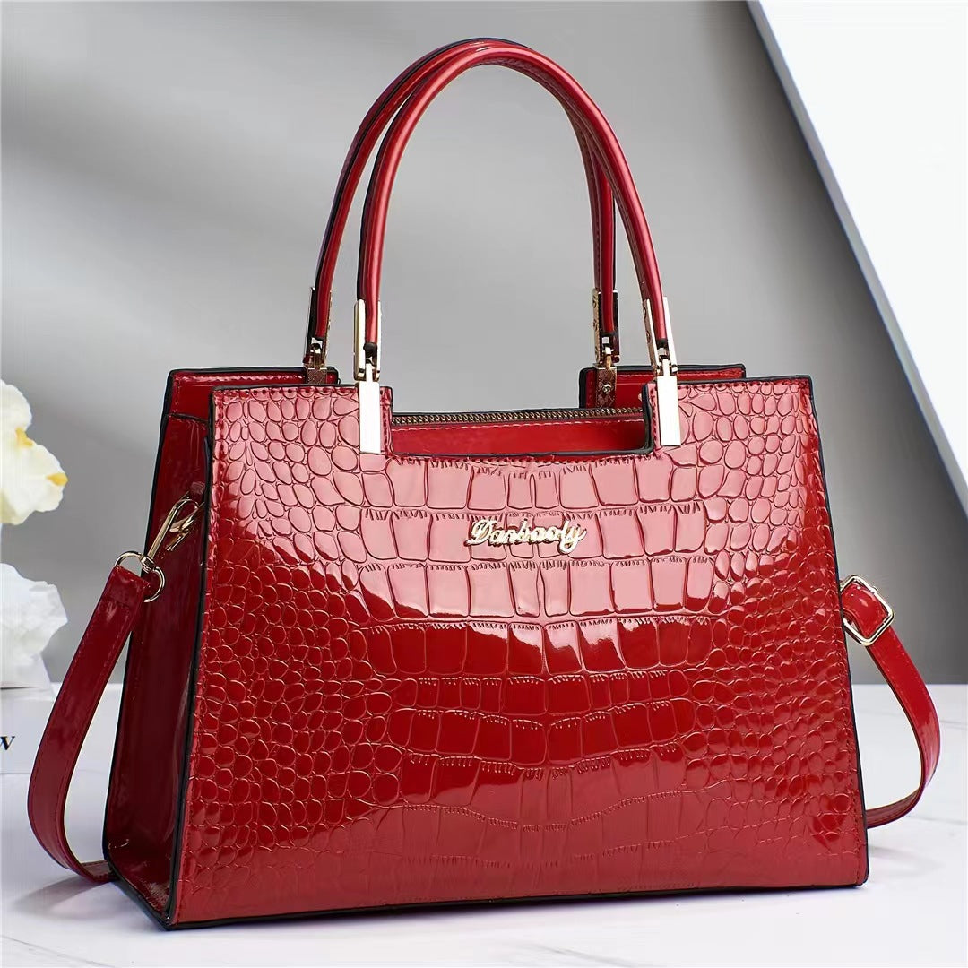 Gabriella® | Sac à main de luxe brillant avec imprimé crocodile