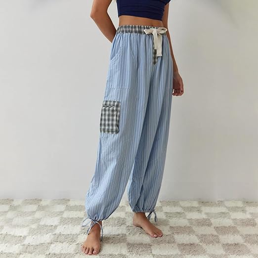 Ava Ensemble Loungewear 2 Pièces Femme – Pyjama à Carreaux