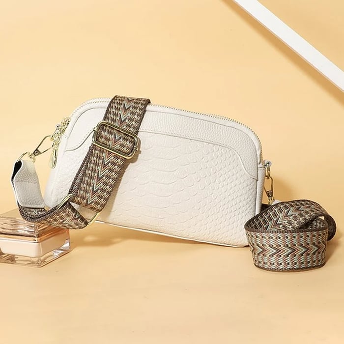 Ilaria® | Mini sac à bandoulière élégant en cuir croco