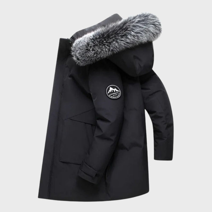 DAVID - MANTEAU D'HIVER PREMIUM POUR HOMMES AVEC COL EN FOURRURE