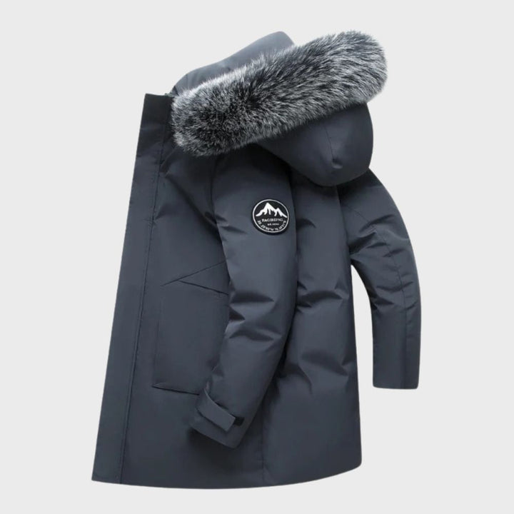 DAVID - MANTEAU D'HIVER PREMIUM POUR HOMMES AVEC COL EN FOURRURE