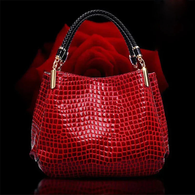 Bellina® | Sac à main élégant et durable avec motif crocodile