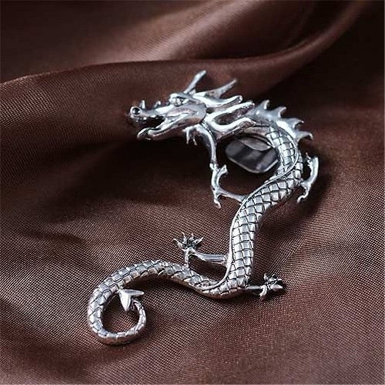 Boucles d'oreilles en argent dragon