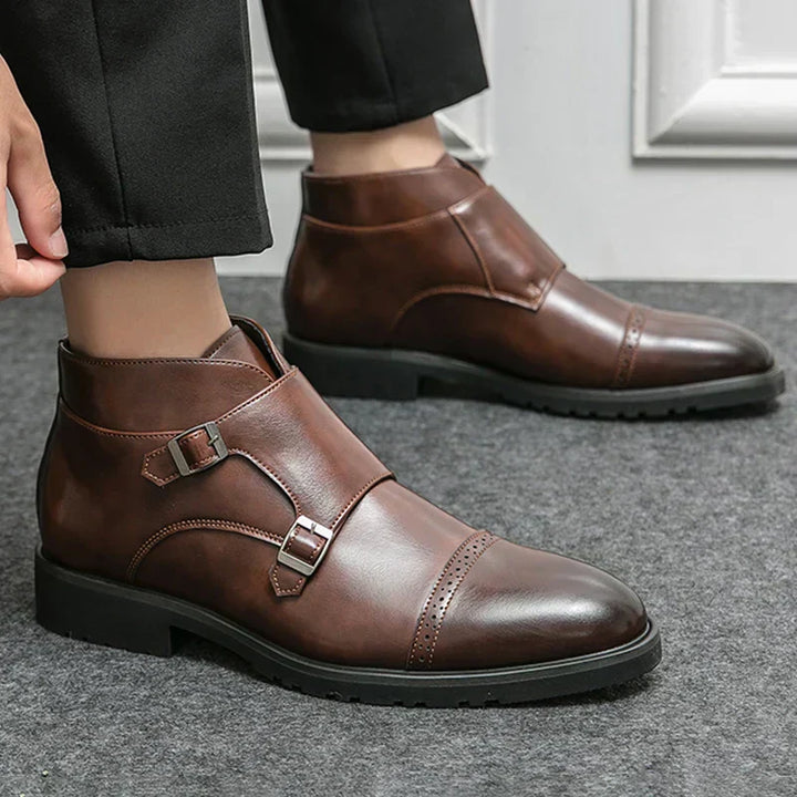 Darell™ | Bottes en Cuir avec Double Bride Monk