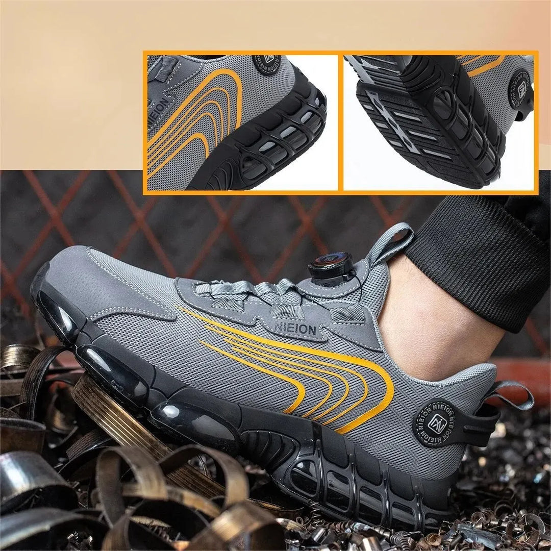 Henner Z90 - Chaussures de Sécurité Ultralégères avec Boucle Rotative et Embout Acier