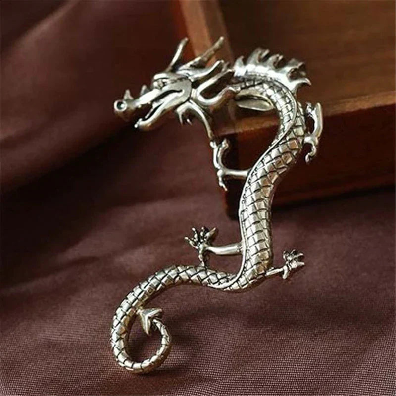 Boucles d'oreilles en argent dragon