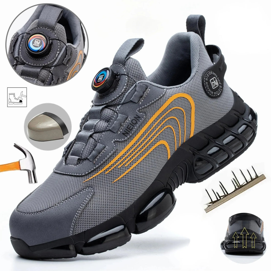 Henner Z90 - Chaussures de Sécurité Ultralégères avec Boucle Rotative et Embout Acier