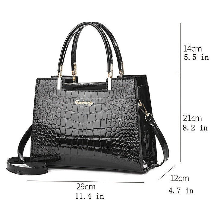 Gabriella® | Sac à main de luxe brillant avec imprimé crocodile