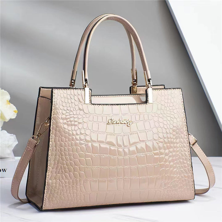 Gabriella® | Sac à main de luxe brillant avec imprimé crocodile