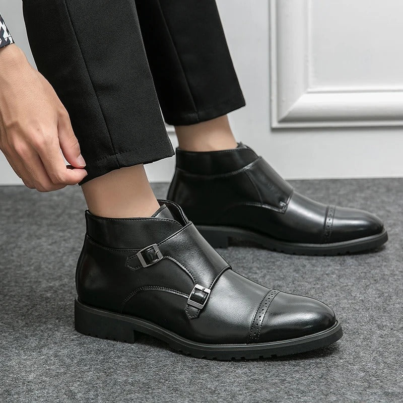 Darell™ | Bottes en Cuir avec Double Bride Monk