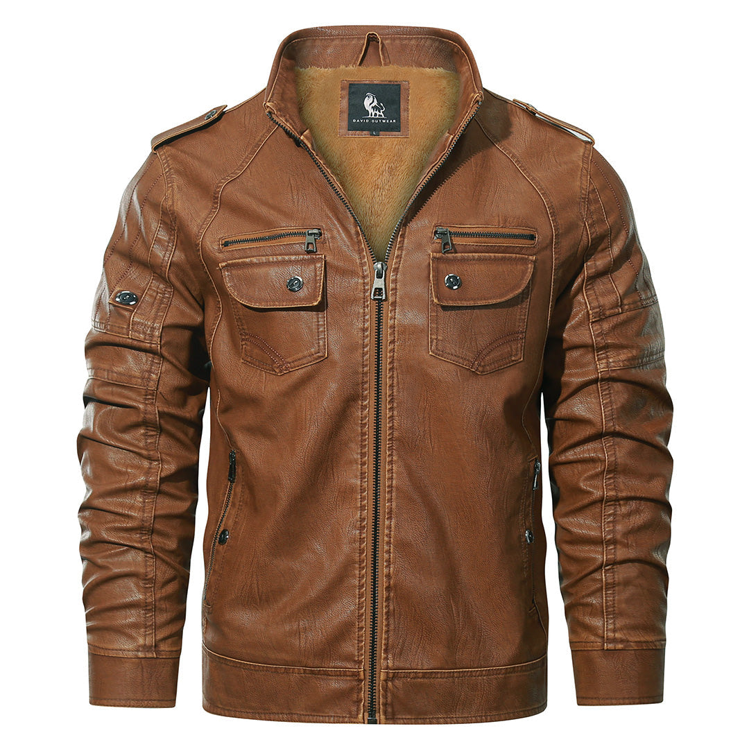 Veste de biker en polaire