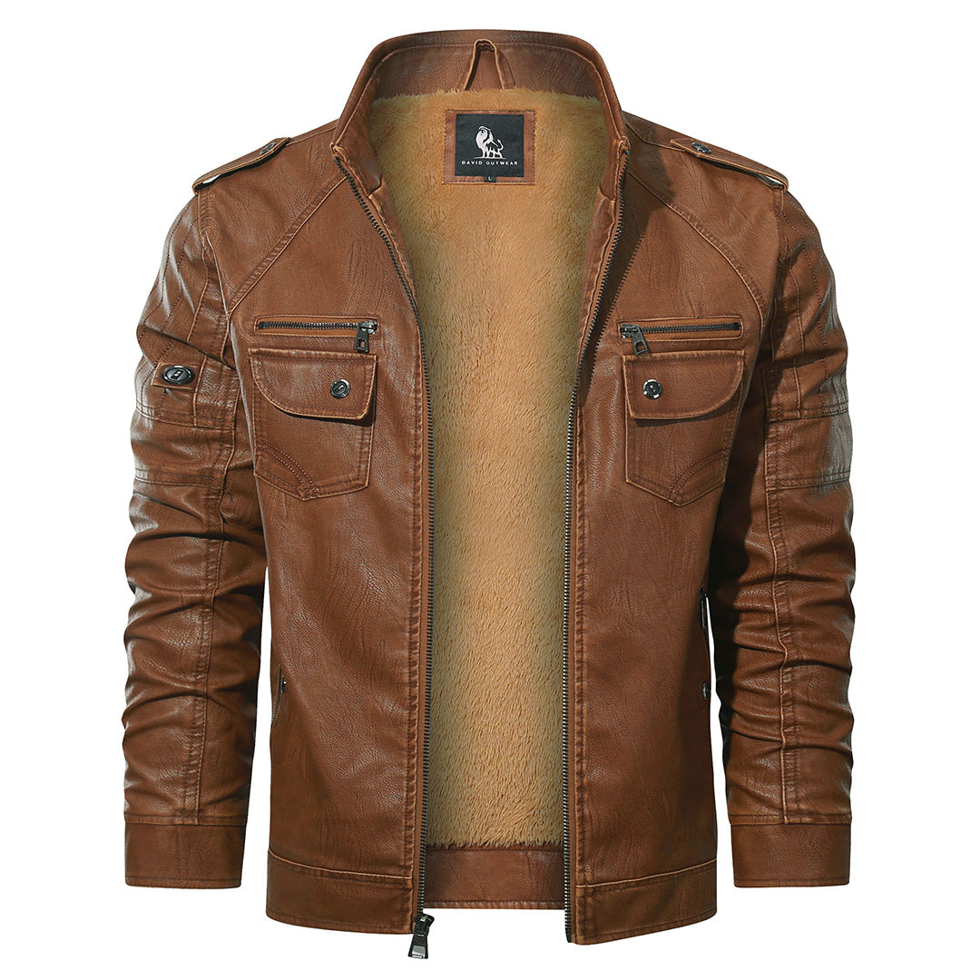 Veste de biker en polaire