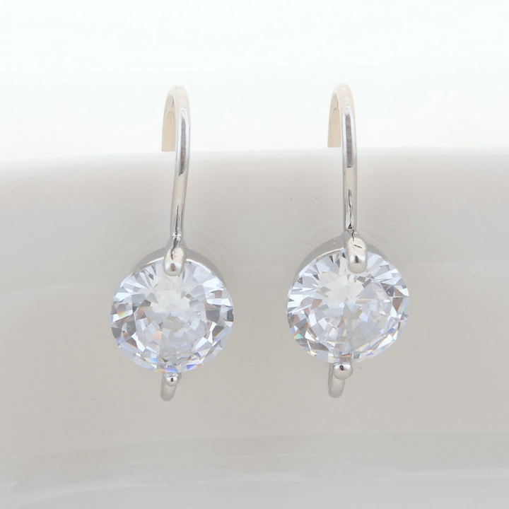 Boucles d'oreilles en cristal or et argent