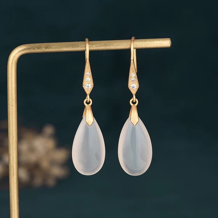 Boucles d'oreilles en pierre de lune