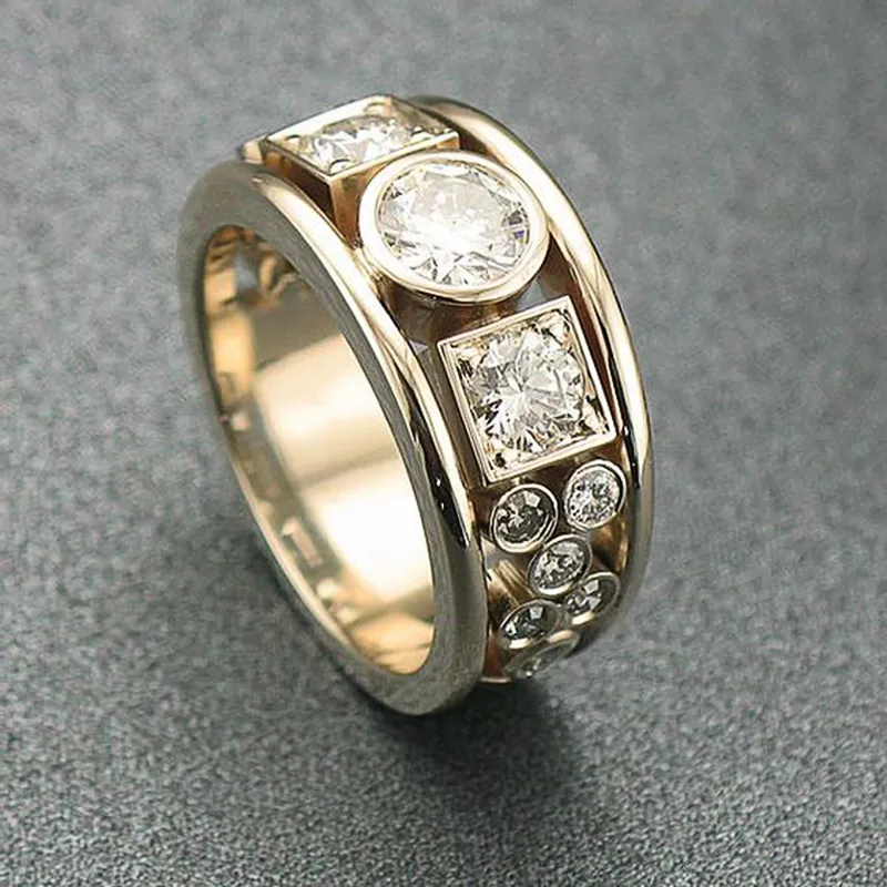 Bague vintage en or avec zirconium