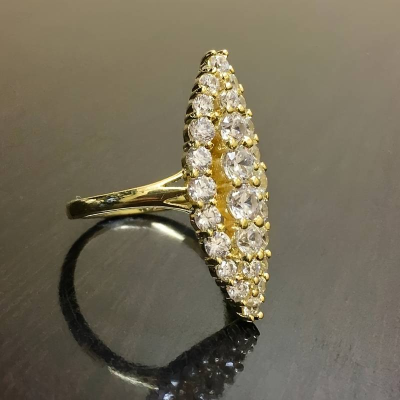 Bague en cristal ovale vintage