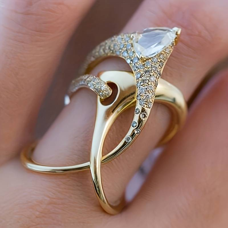 Bague vintage en or avec des diamants